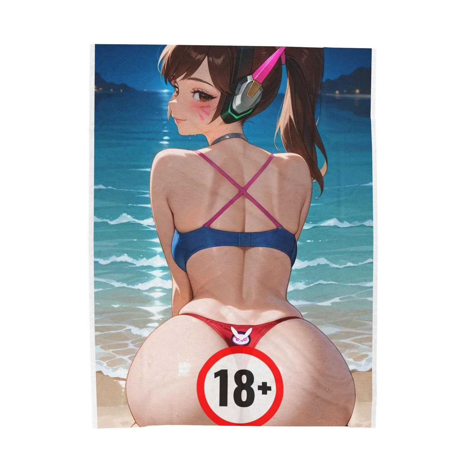DVA OVERWATCH  Blue Bikini Fleece Blanket, Bikini Gift For Fan 2026 #4