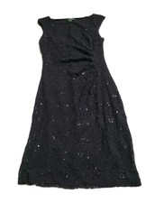 Ralph Lauren Womens Faux Wrap Bodycon Dress Size 12 Designer Formal Floral