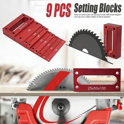 Setup Blocks Height Gauge Set Accessories Multifunctional Red Lightweight for