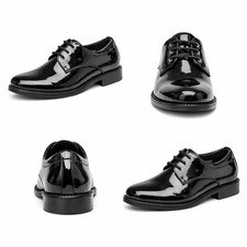 SCARPE UOMO classiche eleganti lucide vernice NERE cerimonia  42 43