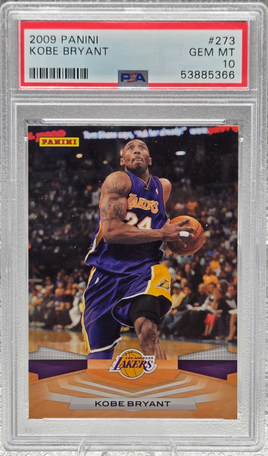 2009 Panini KOBE BRYANT Basketball Card PSA 10GEM MINT (Pop 35)