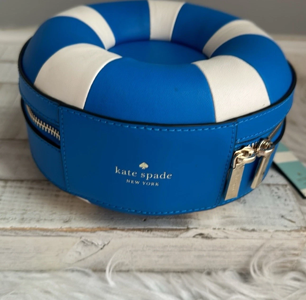 kate spade new york Borsa a tracolla da donna Medium Blu Bianco