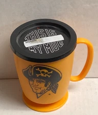 Vintage Pittsburgh Pirates Plastic Travel Mug Cup Whirley Industries Warren PA