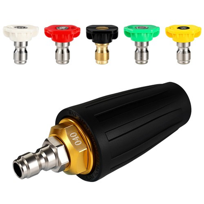 #ad #ad Pressure Washer Rotating Turbo Nozzle for Car House w 5 Spray Nozzle Tips $11.11