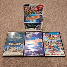 MONOPOLY JUNIOR Boggle Trivial Pursuit Triple Pack PC CD-ROM Video Game