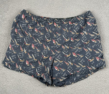 VTG Polo Sport Ralph Lauren Swim Trunks Blue Mens L Sailboats Yachts sailing EUC