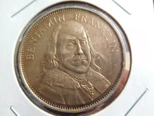 EG 1971 BENJAMIN FRANKLIN GALLERY GREAT AMERICANS COIN TOKEN MEDAL MEDALLION !!!