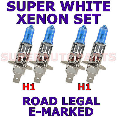4 x H1 100W 12V SUPER WEISS XENON AUTO UPGRADE SET SCHEINWERFER BIRNEN HALOGEN