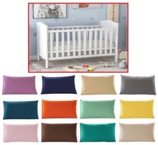 2 X COT BED / TRAVEL COT PILLOWCASE 260Thread Count 40cm x 60cm (16" x 24") .