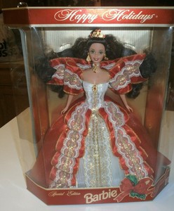 holiday barbie gold dress