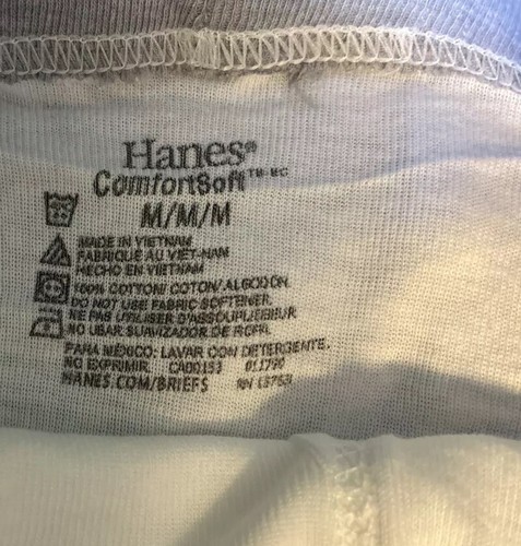 Vtg Hanes Boys Briefs Underwear 3 pair Size Med Ringer Thick Waistband - Picture 5 of 5