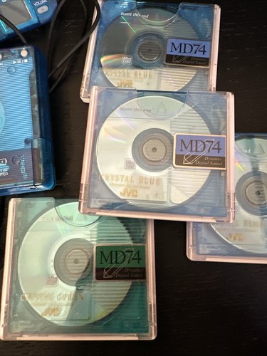 Vintage Rare JVC Minidisc Player PX50 With Original Headphones And 4 Minidisks - Picture 4 of 4