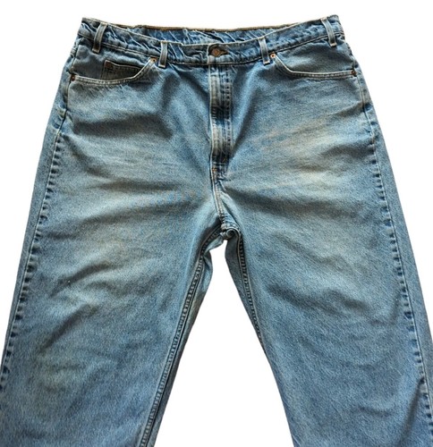 Vintage Levis 550 Orange Tab Jeans Relaxed Fit Light Wash Dad Jeans 1990s 42x30 - Picture 8 of 13