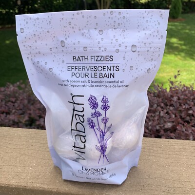 Vitabath Bath Fizzies Lavender Chamomile 16.5 Ounce, 9 Bath Bombs w/Epsom Salts