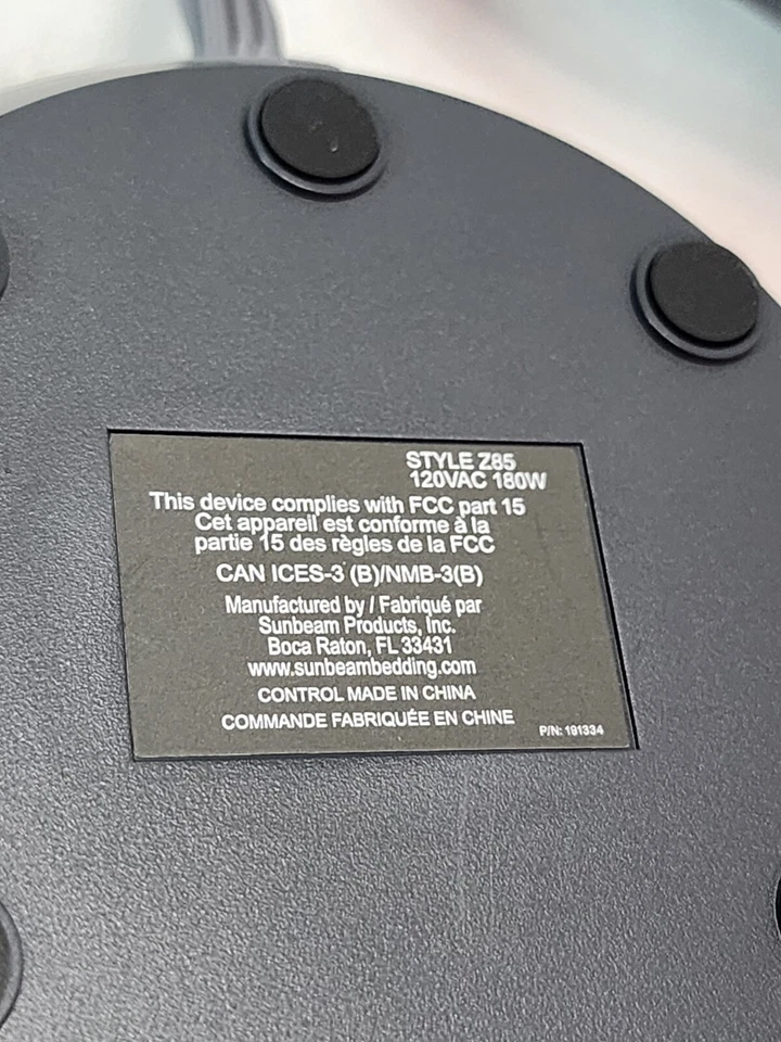 Controlador de manta digital Sunbeam Z85 10 ajustes de calor estilo apagado automático Foto 4 de 4