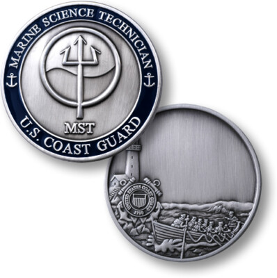 USCG COAST GUARD MARINE SCIENCE TECHNICIAN MST  1.75''  CHALLENGE COIN
