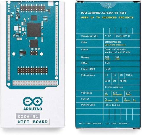 Arduino Giga R1 WiFi Microcontroller have Wi-Fi or Bluetooth ABX00063 - Picture 5 of 5