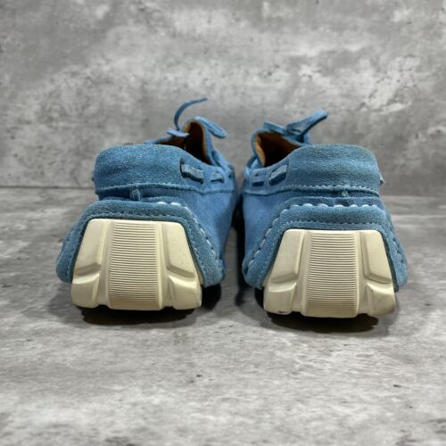 1901 Blue Suede Slip On Moccasins Loafers Driving Shoes Men's Size 11 M - Picture 4 of 15