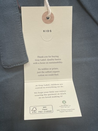 Gray Label Kids Clothing One Piece Blue Salopette Pants Suit Strappy Back 5-6y - Picture 13 of 13