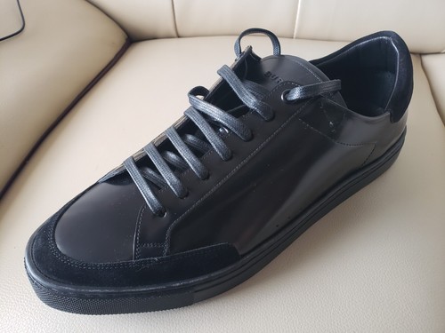 Burberry Sneaker Men Leather Gorgeous Black Size 44 EU / 11 US Retail $950 - Picture 2 of 12