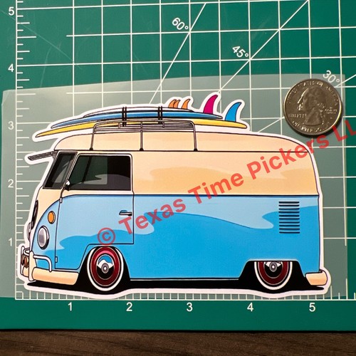 🔥 Surfen Van Bus GROß 5" Vinyl Aufkleber Sticker Surf Surfbrett Auto Fenster Laptop - Bild 4 von 5