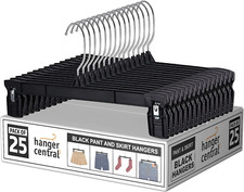 Recycled Black Heavy Duty Plastic Pants  Skirt Bottom Hangers W