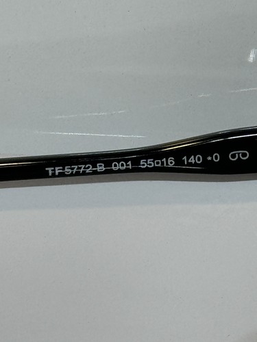 NIB Tom Ford 5772 001 Black Acetate w. Burgundy Clip-on Eyeglasses 55mm - Picture 8 of 10