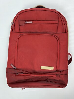 Samsonite Backpack Bag Laptop Travel Multi-Pocket Red 15 Inch