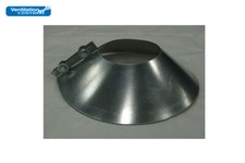 100mm Storm collar woodburner chimney flue pipe galv steel weather skirt ducting