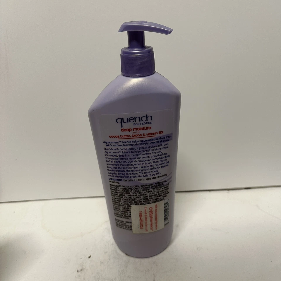 Loción corporal Olay Body Quench hidratación profunda manteca de cacao jojoba 20,2 OZ DIFÍCIL DE ENCONTRAR Foto 4 de 4