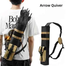 Archery Lightweight Back Arrow Quiver Dual Use Foldable Compact Hip Arrows Bag