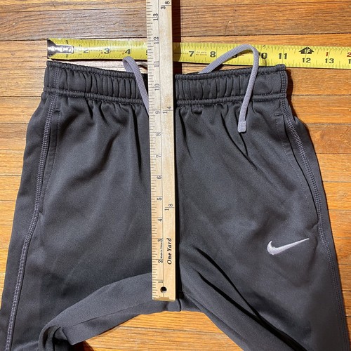 Nike Sweatpants Size Large Boys Gray Therma Fit Pockets Logo (24-26” Waist) - Picture 9 of 12