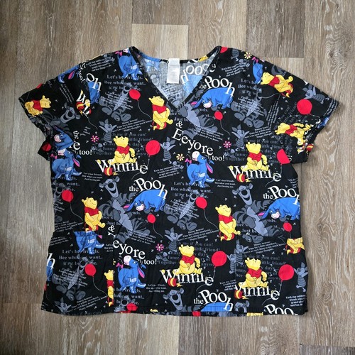 Cherokee Scrub Top 2XL Pooh Eeyore 26 inches long 26 Inch Armpit to Armpit XXL - Bild 6 von 6