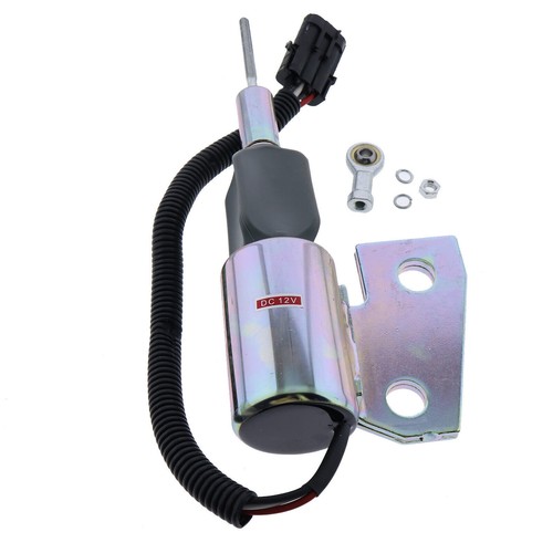 12V Stop Solenoid 3991167 SA-4941-12 for Cummins 4BT Hyundai R130 R170 - Picture 2 of 10