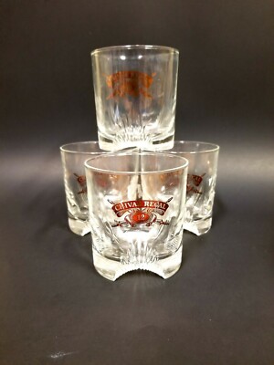 CHIVAS REGAL AGED 12 YEARS BLENDED SCOTCH WHISKY GLASSES ~ 4 Total.