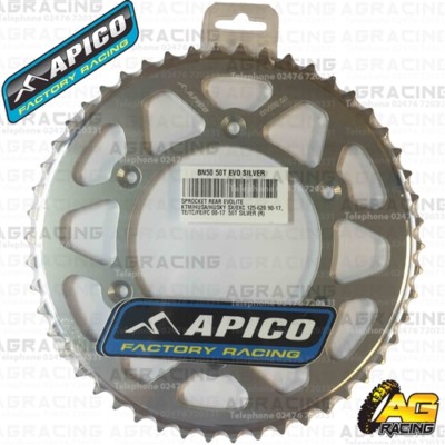 Apico Evolite Silber Hinteres Kettenrad 50T 520 Für KTM Husaberg Husqvarna