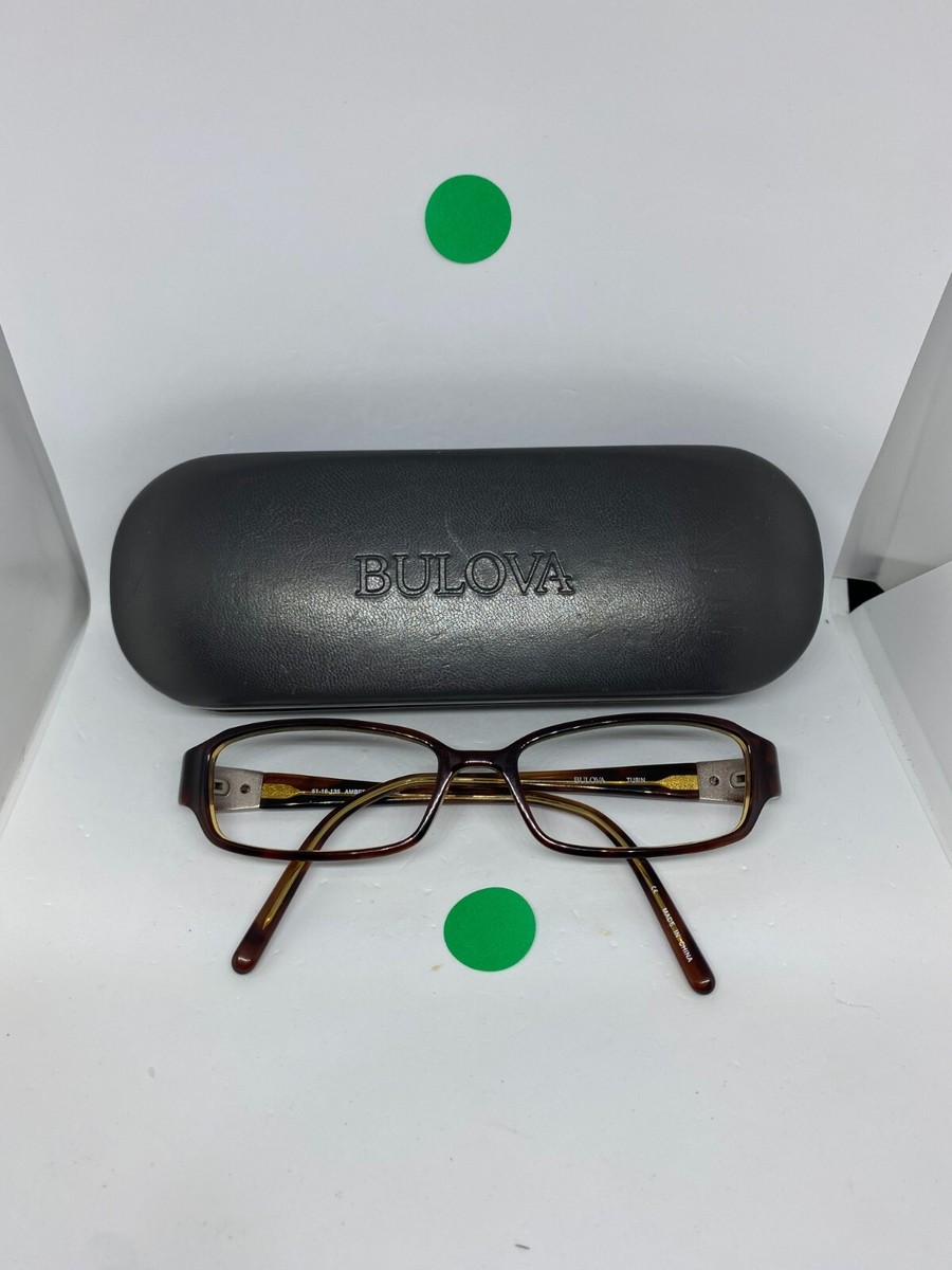 BULOVA “TURIN” Eyeglasses Frame Womens 51-16-135 Amber Clear  display picture 3