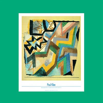 1917 Paul Klee Colored and Graphic Angles vintage art