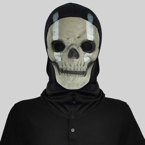 Skull Ghost Full Mask Cosplay Unisex Party Halloween Latex Headgear Face Costume - Picture 15 of 22