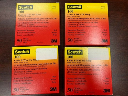 ** 200 Stück 3 m Haken & Schlaufe Kabel & Kabelbinder Verpackung rot 3/8 Zoll breit 6 Zoll Riemen