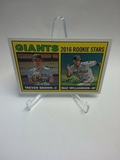 Trevor Brown Mac Williamson 2016 Topps Heritage Giants Rookie Stars 187#