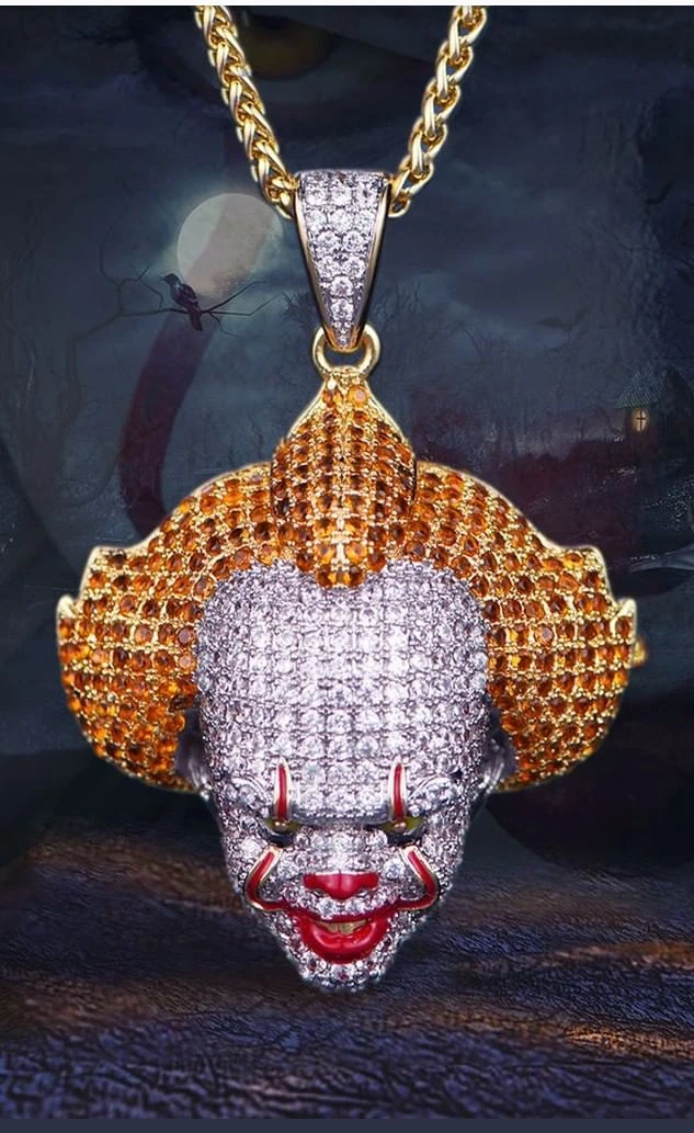 Iced out joker pendant discount