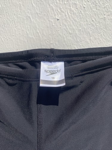 NWT Speedo Sz 10 Swimsuit/Jammer ~Black~ MSPR $25 - Picture 4 of 6
