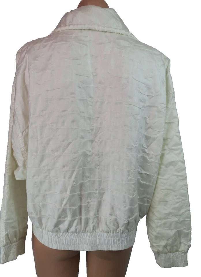 CHAQUETA ABRIGO CORTAVIENTOS VINTAGE TAIL EE. UU. TALLA S AÑOS 90 SHELL RETRO FESTIVAL blanca Foto 2 de 4