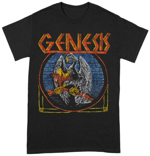 Genesis Distressed Eagle Black T-Shirt OFFICIAL - Afbeelding 1 van 1