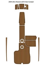 2004-2011 Mastercraft X Star Cockpit Pad Boat EVA Foam Faux Teak Deck Floor Mat