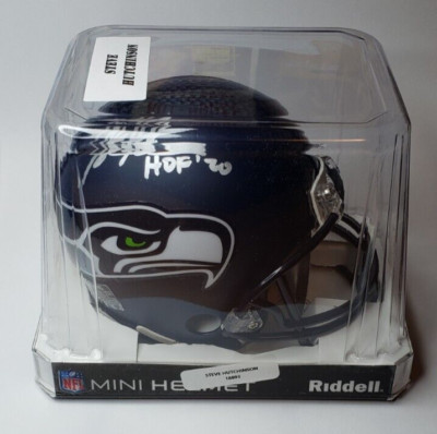 Steve Hutchinson Autographed 2021 Riddell Mini Helmet Beckett Witnessed C.O.A.