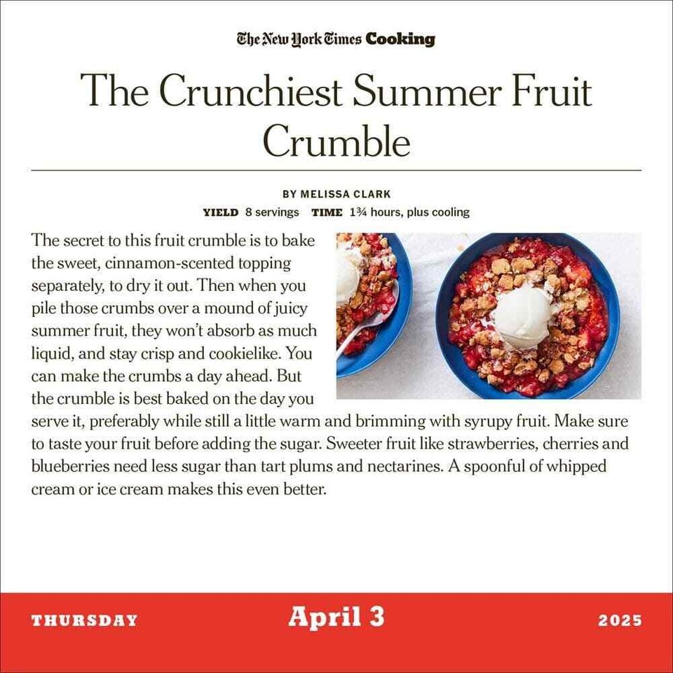 Workman Publishing, New York Times Cooking 2025 PageaDay Desk