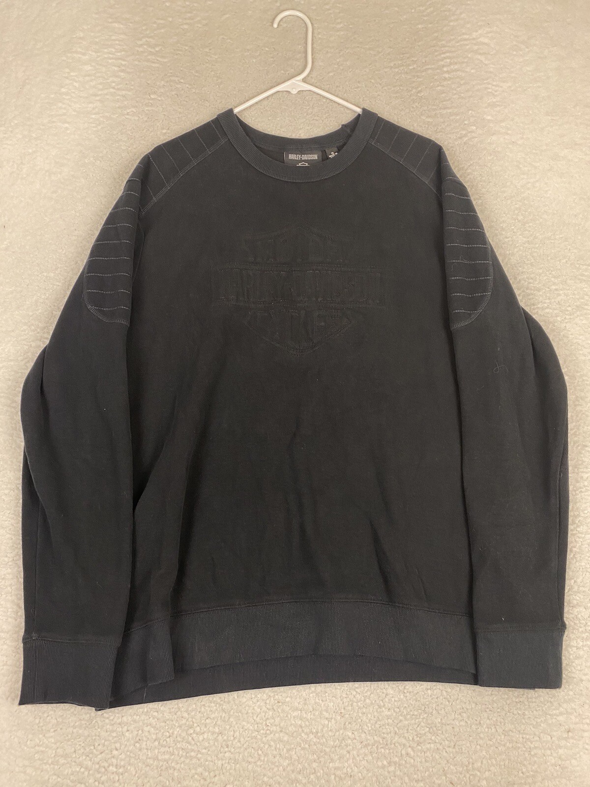 Sweat-shirt Harley Davidson Vintage 1990 - Taille 2XL - Noir - Occasion En Très Bon état