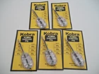 5 x Small Kobra Flat Method Feeders with Black Hollow Elastic. 20g. For Carp.